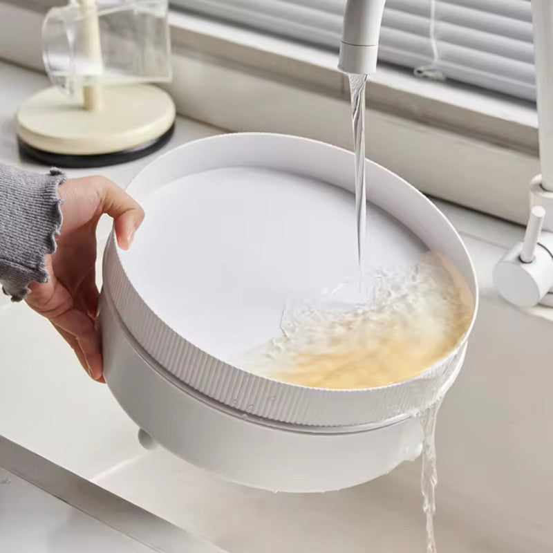 360° Rotation Spice Rack, Large Capacity Cosmetic Storage Tray, Kitchen Seasoning Cosmetic Tray