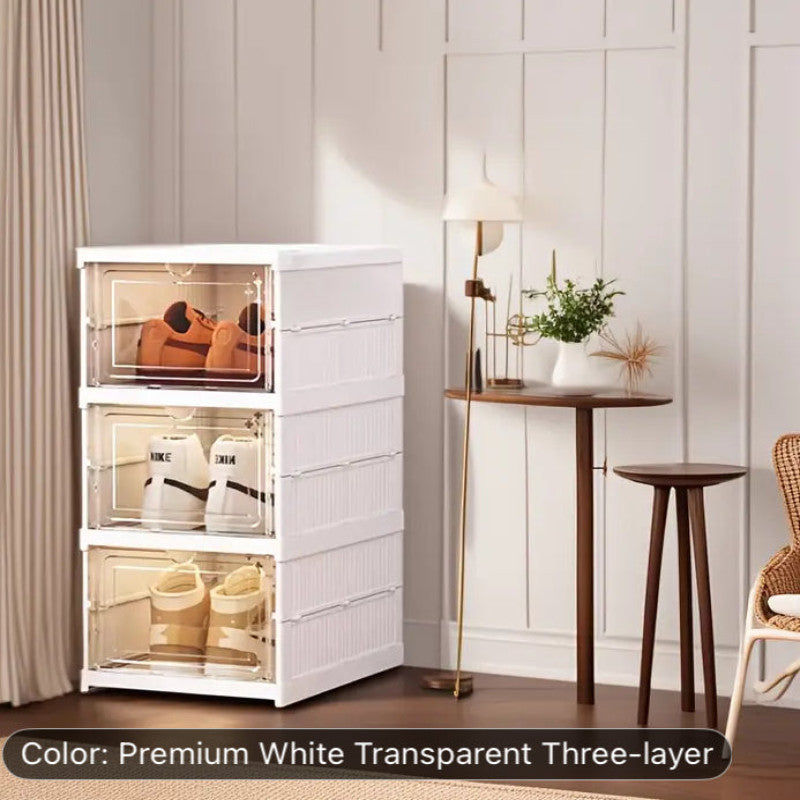 Rack3-Layer Foldable Heavy-Duty Shoe Rack | Multi-Tier Home Shoe Organizer