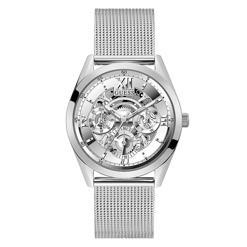 Guess Men’s Quartz Silver Stainless Steel Silver Dial 42mm Watch GW0368G1