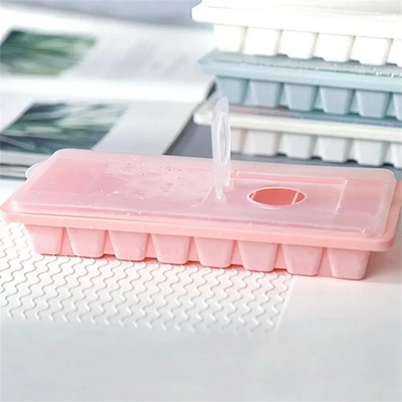 Non-Stick Ice Cube Tray with Lid – Plastic Mold for Ice, Jelly & Drinks | Buy Online in Pakistan