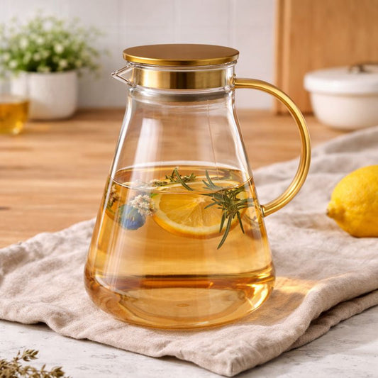Clear Glass Water Jug – Elegant Serving Pitcher