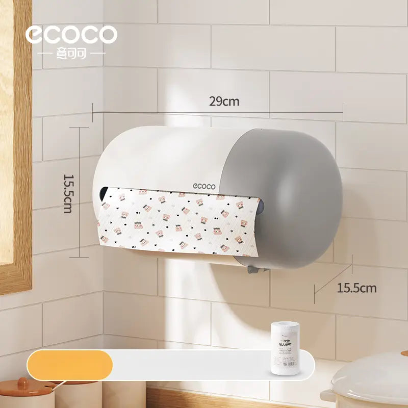 Ecoco Kitchen Wall Mounted Tissue Box with Tissue Roll
