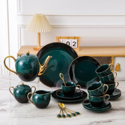 New Tea & Cake Set - Dark Green
