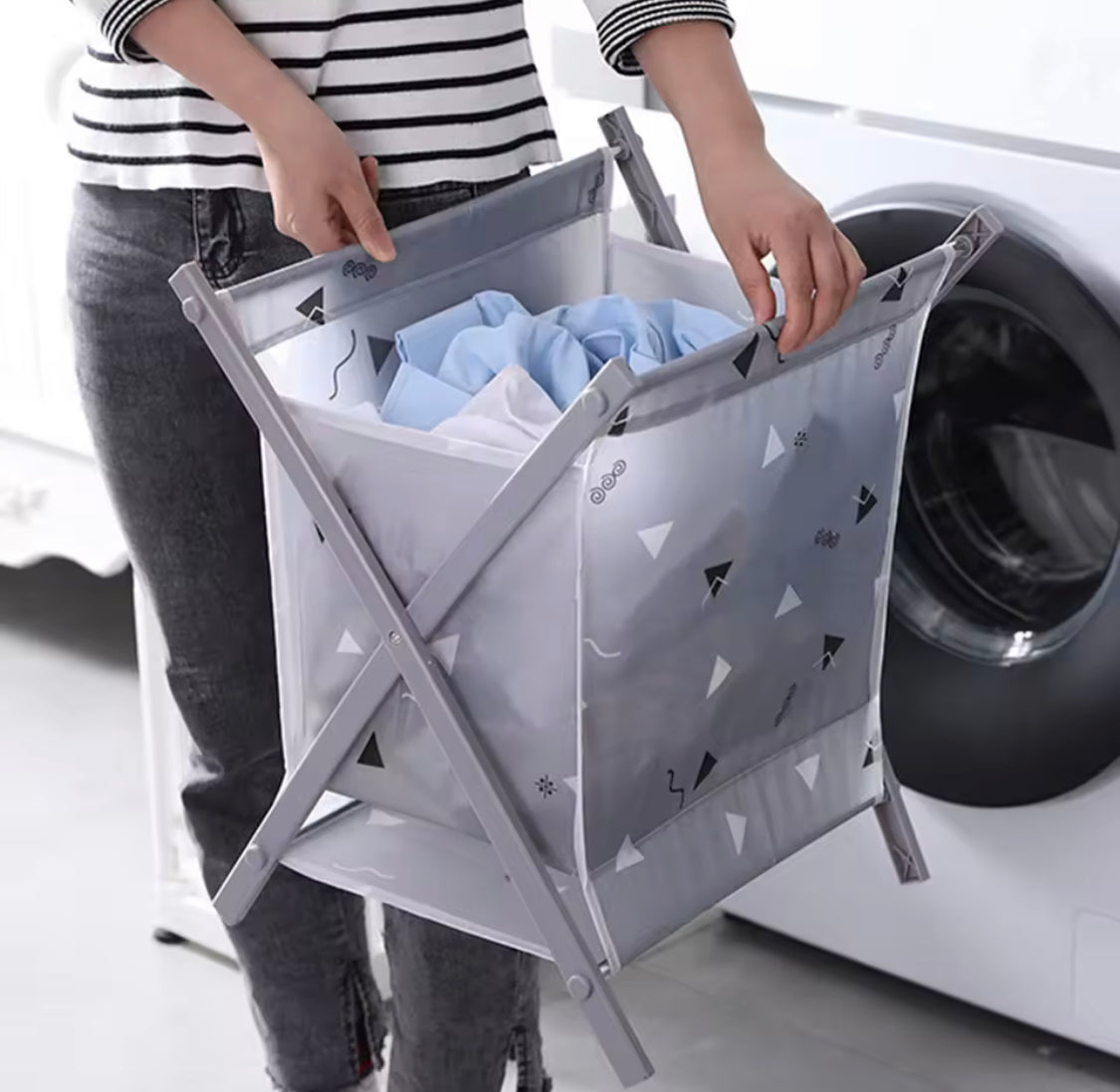 Foldable Laundry Clothes Storage Bucket, Waterproof Home Laundry Basket, Dirty Cloth Sorting Storage Organizer