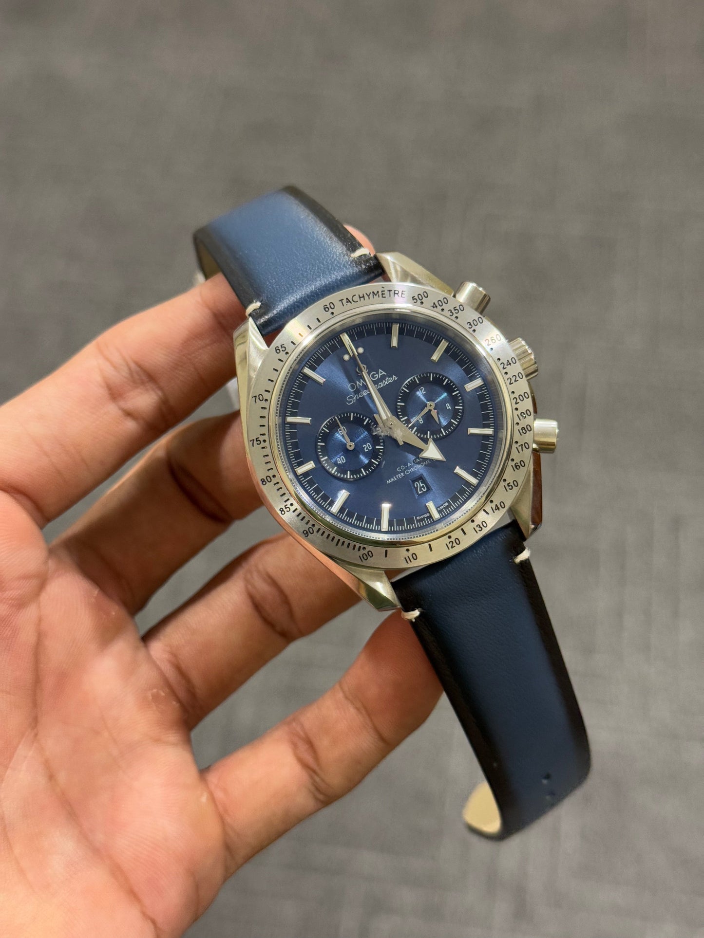 Omega Speed | Silver Case | Chrono | All Blue