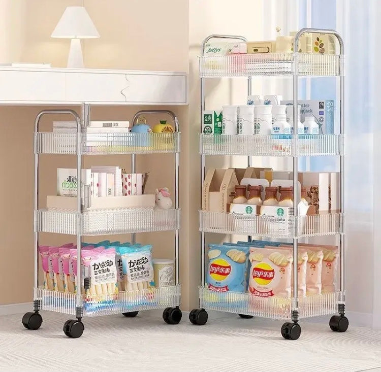 3/4 Layer Kitchen Trolley Storage Shelves