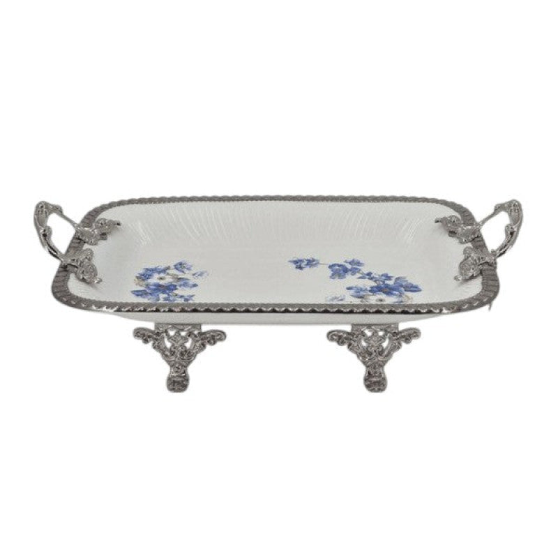 Rect Dish B-Flower (S) 6c 30x20cm-AB-52