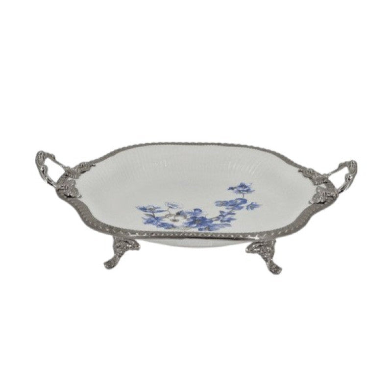 Round Dish B-Flower (S) 6c-31cm -AB-53