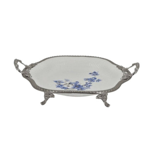 Round Dish B-Flower (S) 6c-31cm -AB-53