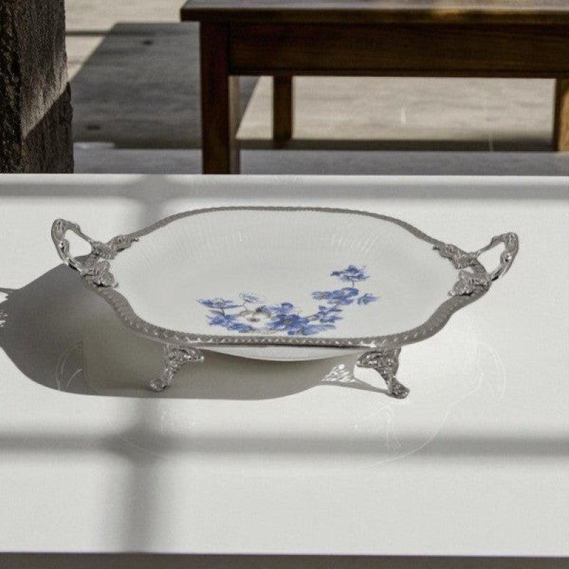 Round Dish B-Flower (S) 6c-31cm -AB-53