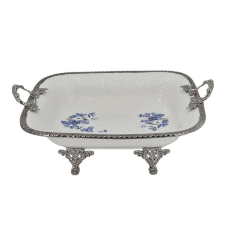 Serving Dish B-Flower (S) 4c 33x31cm-AB-57