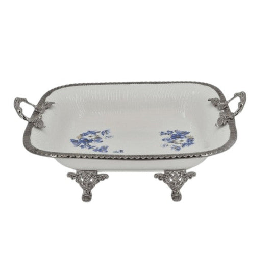 Serving Dish B-Flower (S) 4c 33x31cm-AB-57