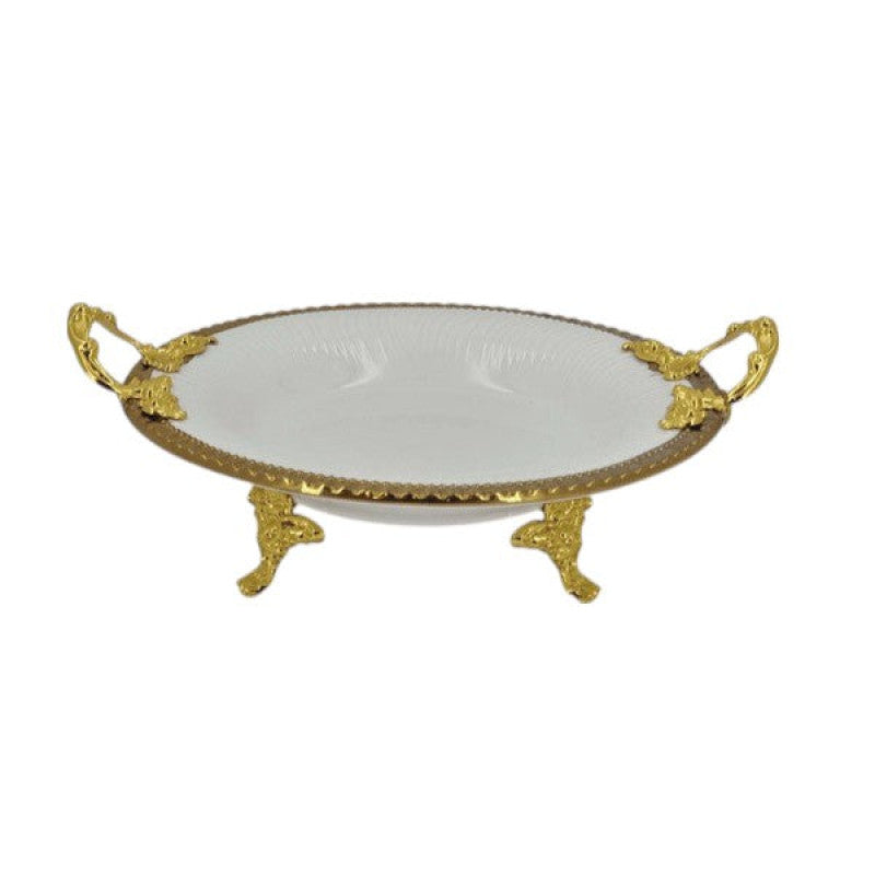 Round Dish White (G) 6c 25cm-AB-68