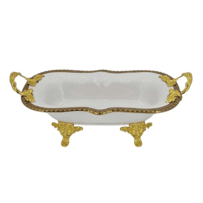 Rect Dish White (G) 6c 30x18cm- AB-72