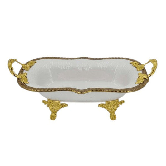 Rect Dish White (G) 6c 30x18cm- AB-72