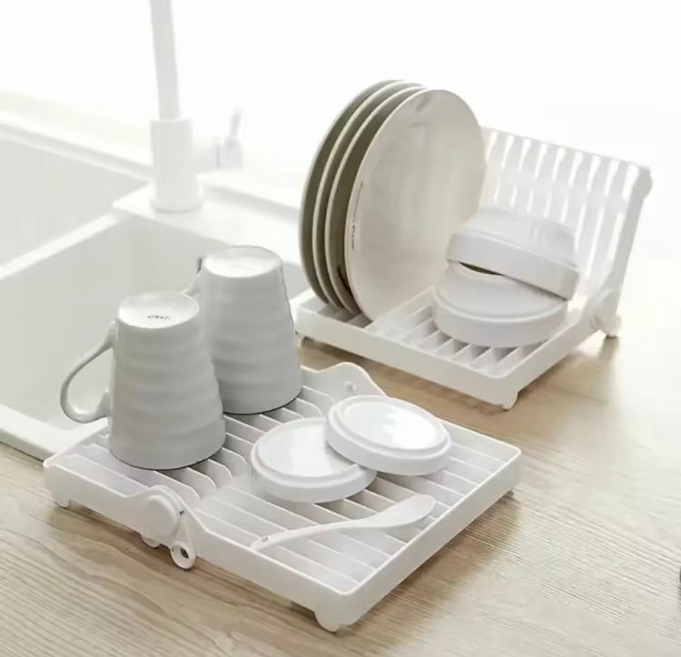 Foldable Kitchen Dish Plates Mugs Drying Rack