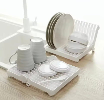 Foldable Kitchen Dish Plates Mugs Drying Rack