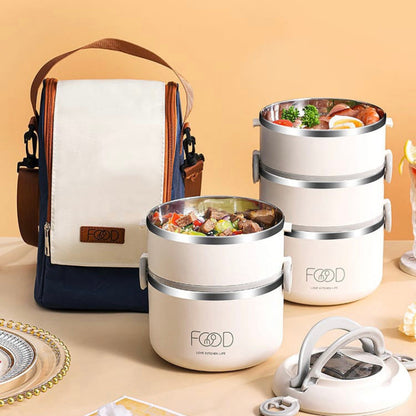 صندوق غداء دافئ مع حقيبة