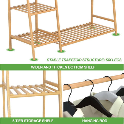BAMBOO CLOTHING GARMENT RACK
