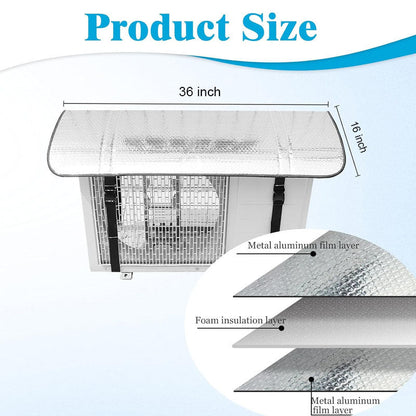 AC Outdoor Unit Protector Aluminium Cover With Straps