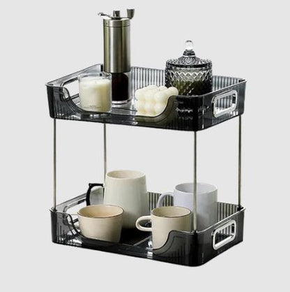 Premium Quality Acrylic Transparent Large Capacity Makeup Shelf