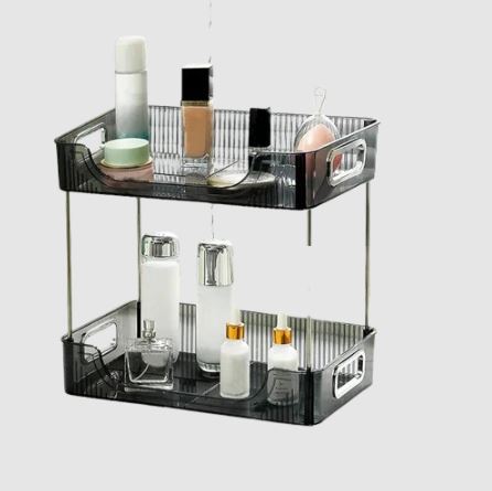 Premium Quality Acrylic Transparent Large Capacity Makeup Shelf
