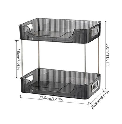 Premium Quality Acrylic Transparent Large Capacity Makeup Shelf