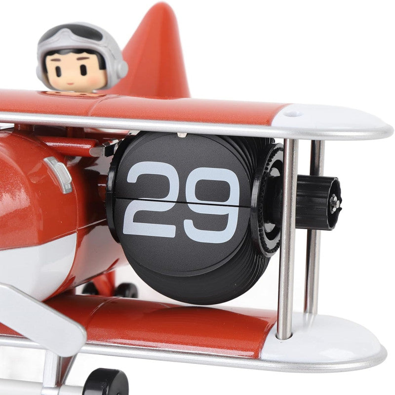 Airplane Flip Clock, Retro Airplane Flip Clock,12 Hours Retro Battery Powered Auto Flip Desk Clock, for Living Room Bedroom Study Office