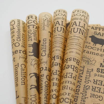 Printed Food Wrapping Wax Paper Sheets (50 Pcs)