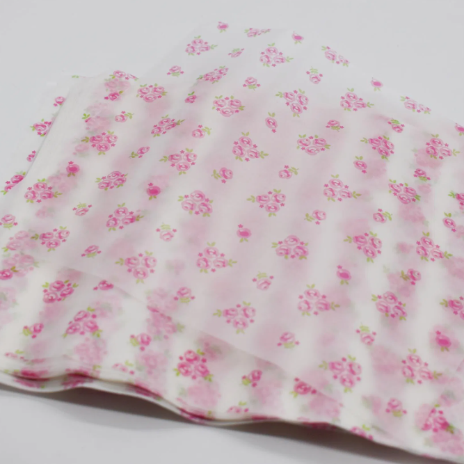 Printed Food Wrapping Wax Paper Sheets (50 Pcs)