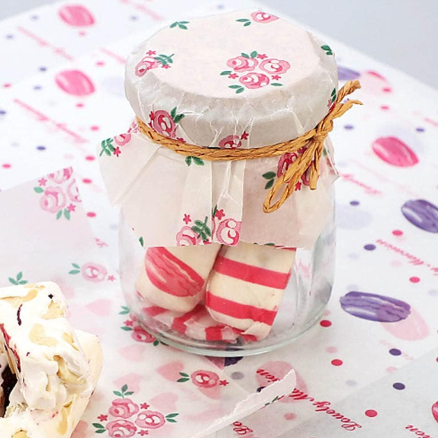 Printed Food Wrapping Wax Paper Sheets (50 Pcs)