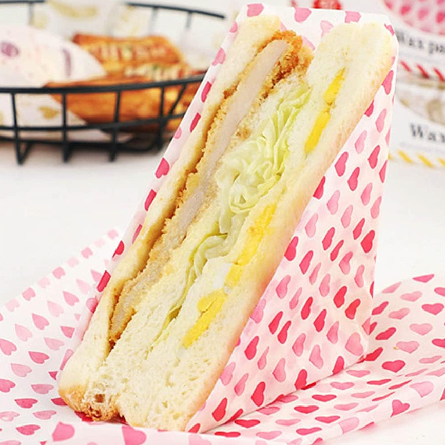 Printed Food Wrapping Wax Paper Sheets (50 Pcs)