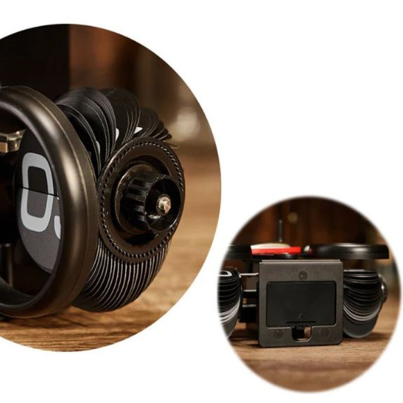 Antique-Style Mechanical Desk Clock – Geometric Design