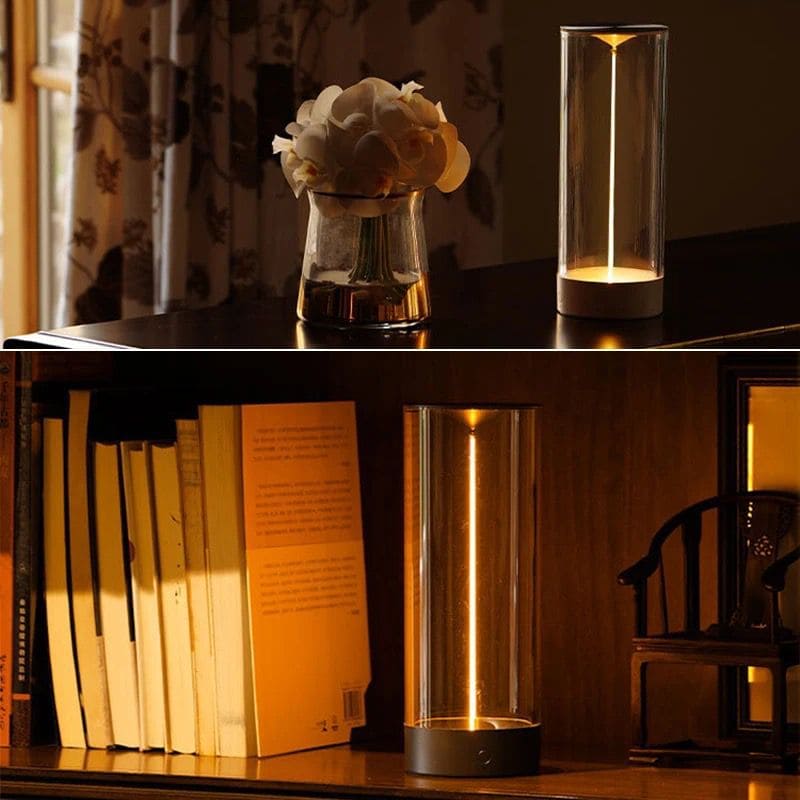 Magnetic Filament Cordless Lamp, Movable Minimalist Table Lamp, 3 Levels Touch Dimmable Rechargeable Nightstand Light, Creative Ambient Light Bar, Outdoor Decoration Night Light, Home Living Room Table Lamp
