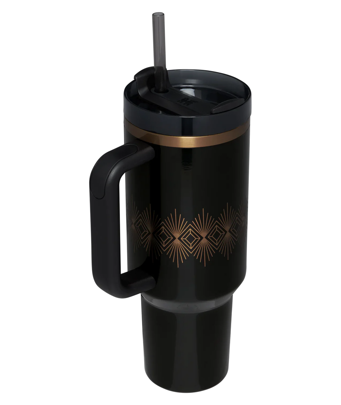 Deco Collection Quencher H2.0 FlowState™ Tumbler | 40 OZ - Black Gloss Deco