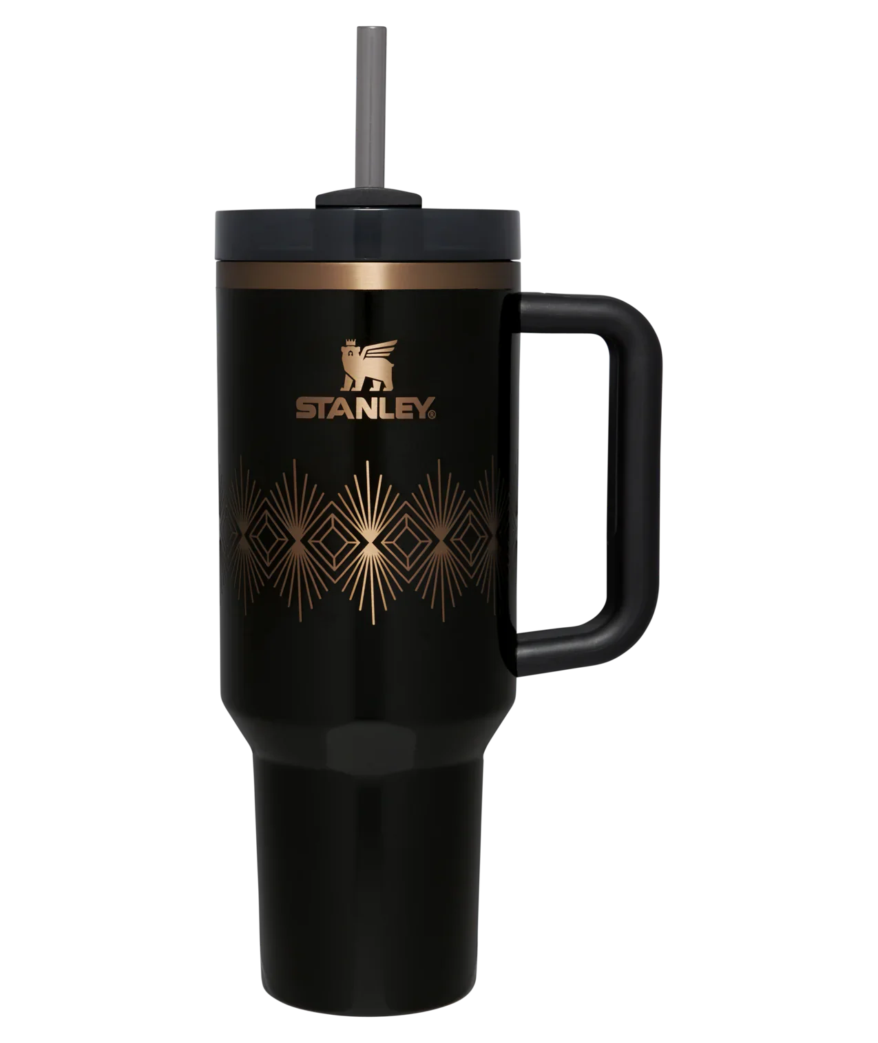 Deco Collection Quencher H2.0 FlowState™ Tumbler | 40 OZ - Black Gloss Deco