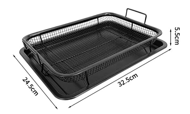 Crisper Rectangular Tray Convenient Oil Draining