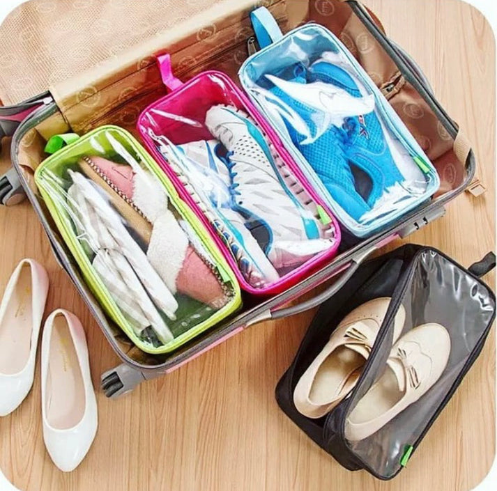 Portable Travel Waterproof Transparent Shoe Pouch.