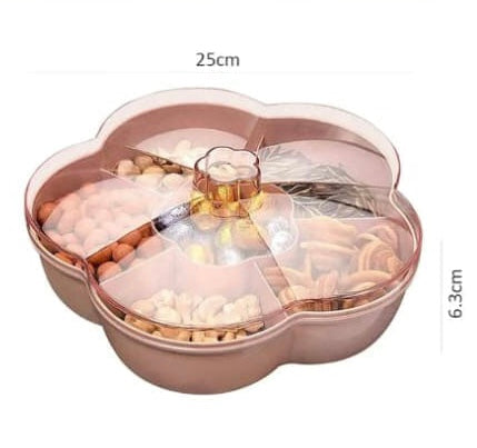 Flower Shape Candy Storage Box, Dry Fruit Tray Bowl, Snacks Organizer Box