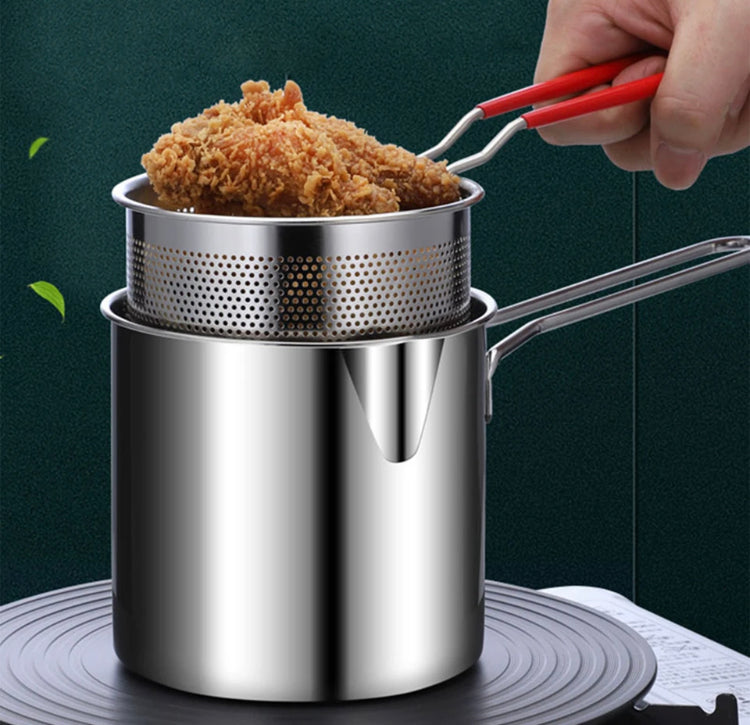 Portable Stainless Steel Deep Frying Pot