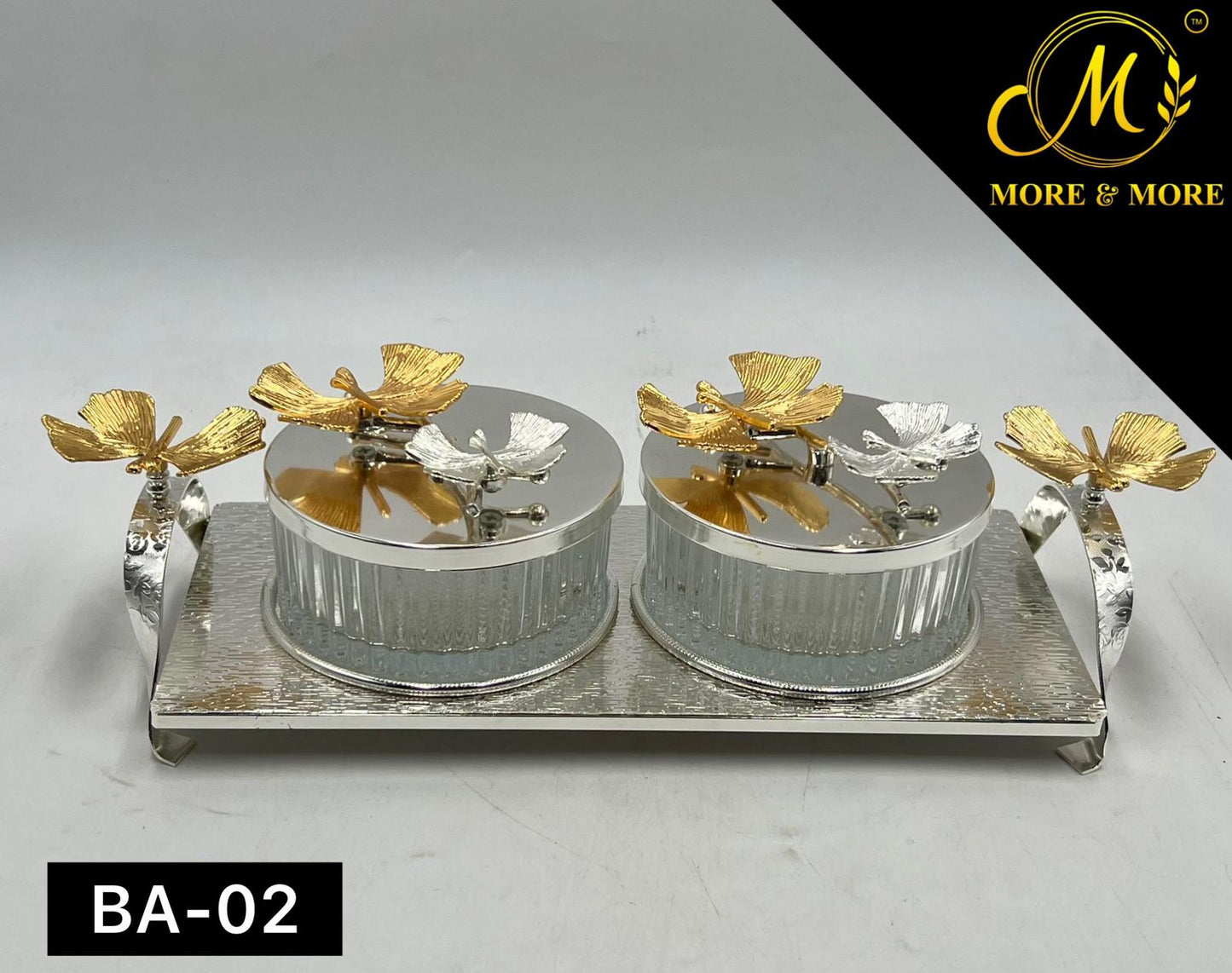 2-Pcs Partition Jar (Available Golden & Silver) | BA-01 | BA-02