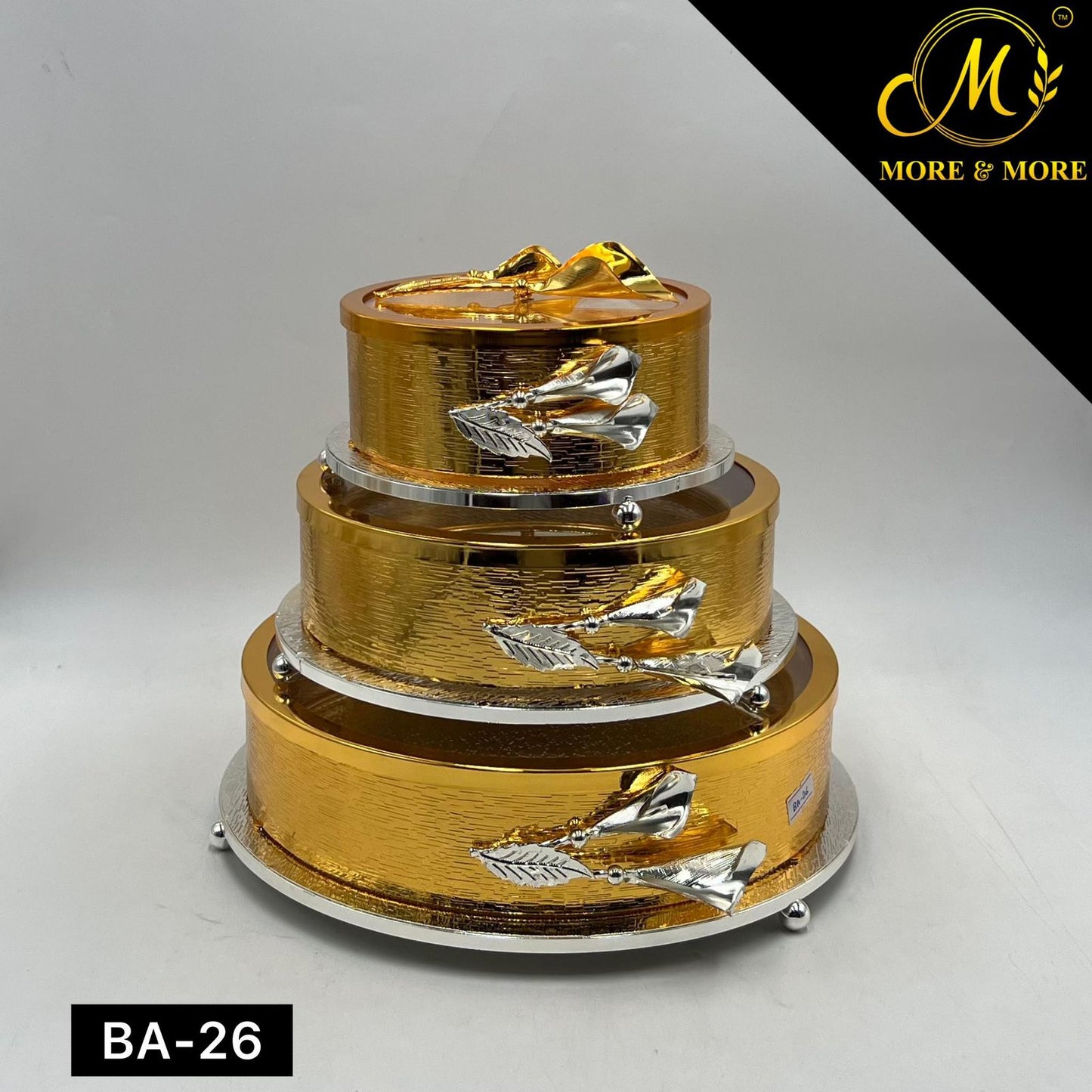 3-Pcs Candy Set With Golden & Silver Combination | BA-26
