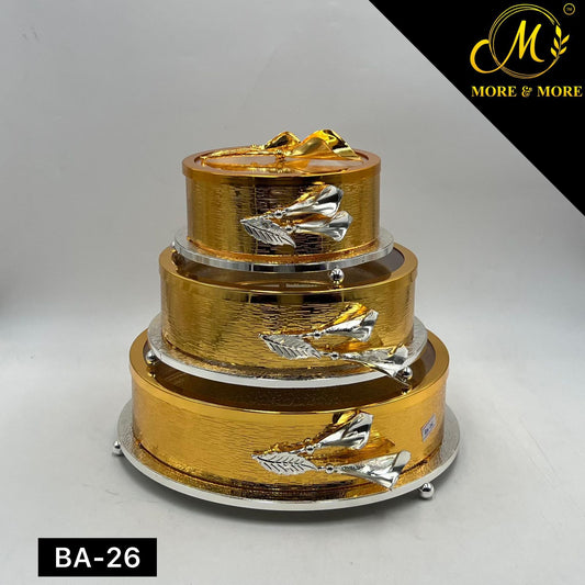 3-Pcs Candy Set With Golden & Silver Combination | BA-26