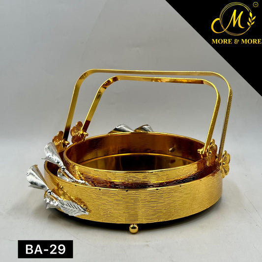 2-Pcs Platter Set (Available In Golden & Silver) | BA-29 | BA-30