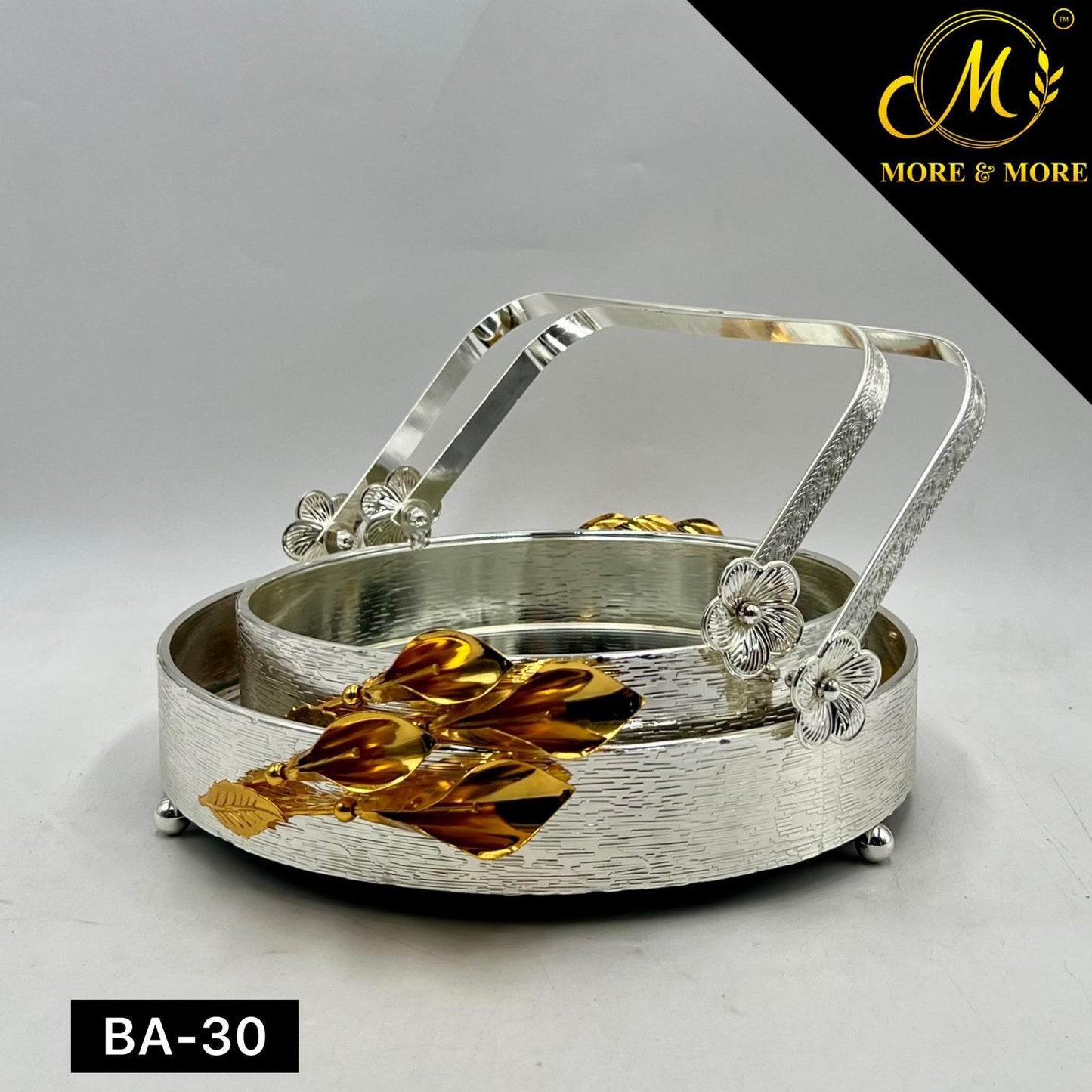 2-Pcs Platter Set (Available In Golden & Silver) | BA-29 | BA-30