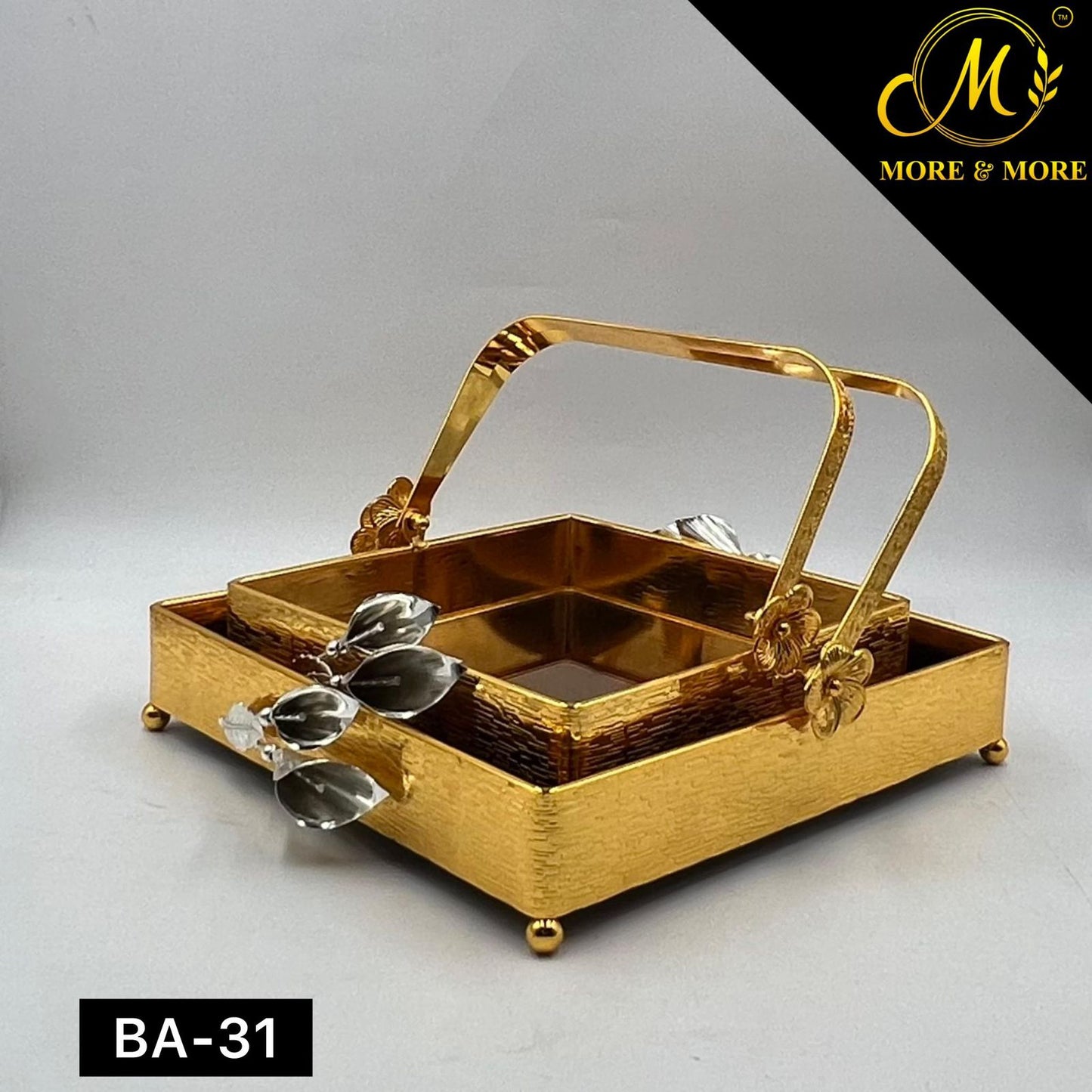 2-Pcs Platter Set (Available In Golden & Silver) | BA-31 | BA-32