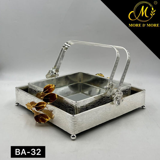 2-Pcs Platter Set (Available In Golden & Silver) | BA-31 | BA-32