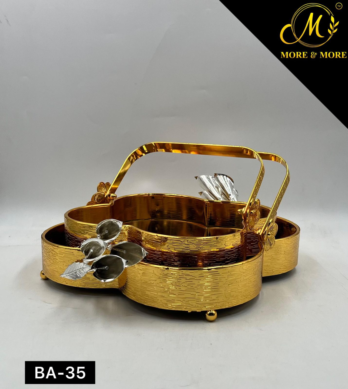 2-Pcs Platter Set (Available In Golden & Silver) | BA-35 | BA-36