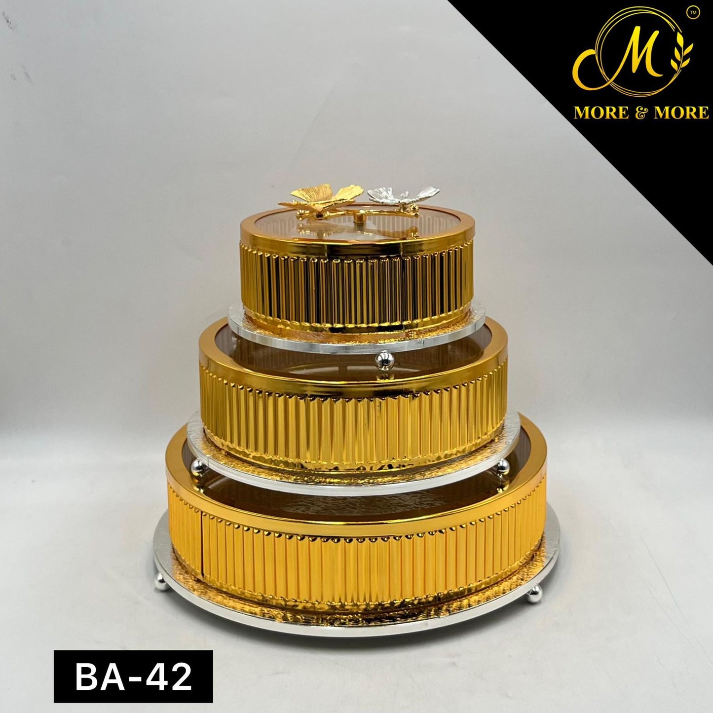 3-Pcs Candy Set With Golden & Silver Combination | BA-42