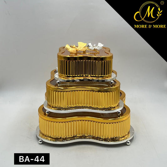 3-Pcs Candy Set With Golden & Silver Combination | BA-44